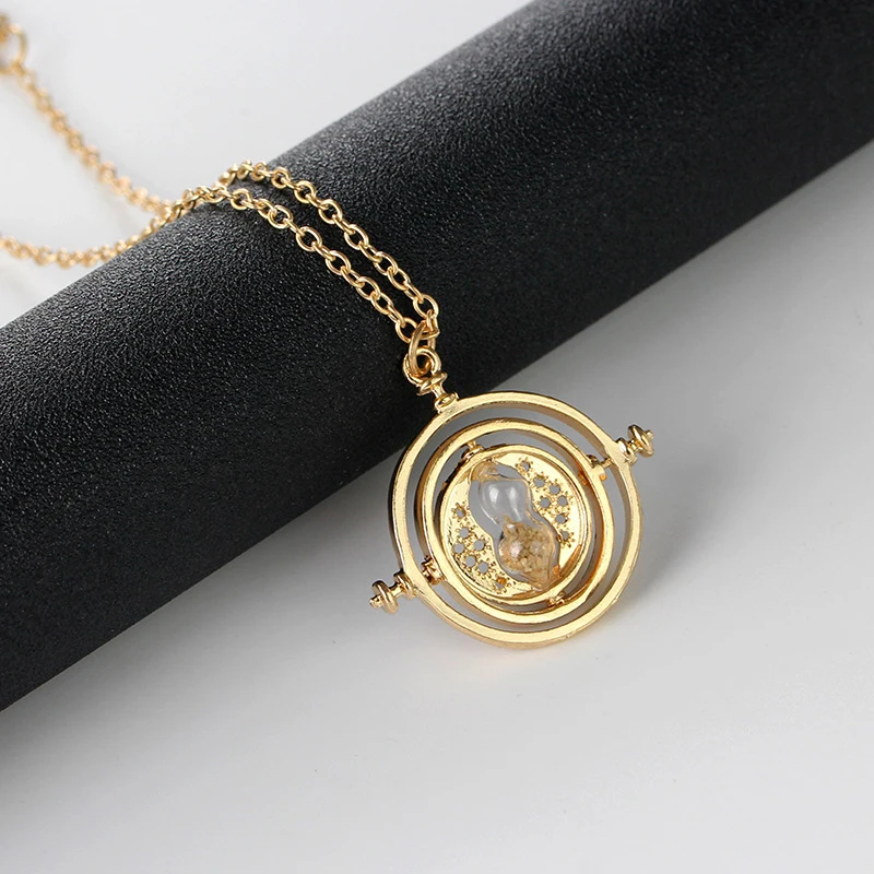 

Rotating Hourglass Necklace Accessories Vintage Temperament Punk Sweater Chain Time Converter Necklace Bracelet Jewelry Gift