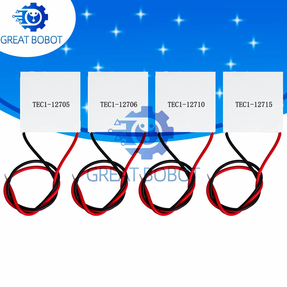 Фото Термоэлектрический модуль Пельтье TEC1-12705 12706 12710 12715, 40×40 мм, 12В, термоэлектрический охладитель №2