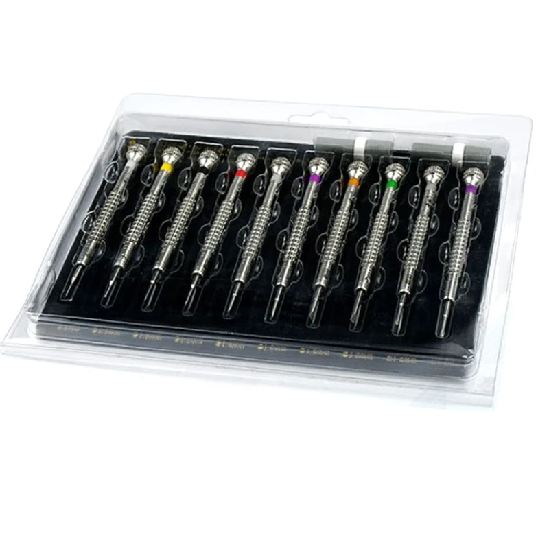 

10Pcs Steel Precision Screwdriver Kit, 10PCS Spare Blades, Watchmaker Repair Tools, Screwdrivers For Horology