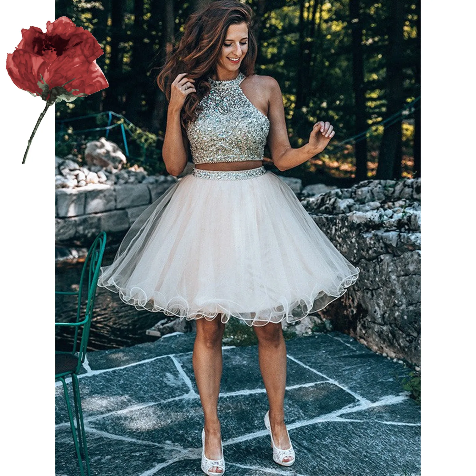 

Charming Homecoming Dress Tulle Graduation Dresses Sweetheart Neck Short Prom Party Gowns Girls Maxi Vestidos De Cocktail 09