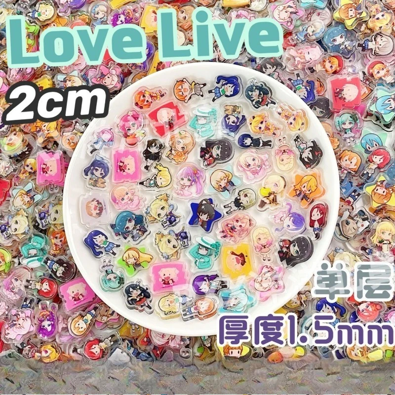 Фото Новые акриловые элементы Love Live! Креативные персонажи, мультяшные DIY-наклейки для декоративных чехлов для телефонов, фоторамок, книг для записей и бумажных стикеров №2