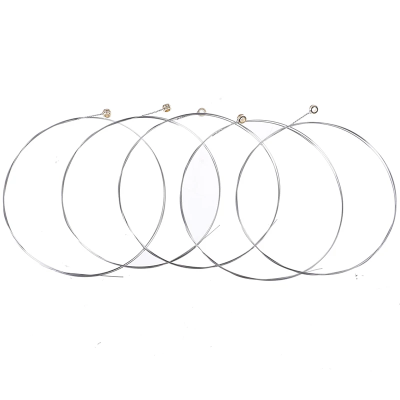 

5 шт., серебристые стальные струны для акустической гитары