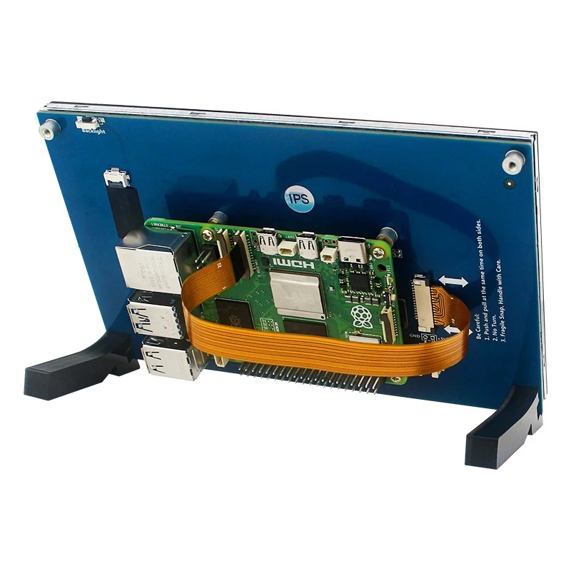 Фото 4,3/5-дюймовый емкостный ЖК-дисплей с интерфейсом I2C для Raspberry Pi 5/5B, IPS, высокое разрешение 800*480, с кронштейном №3