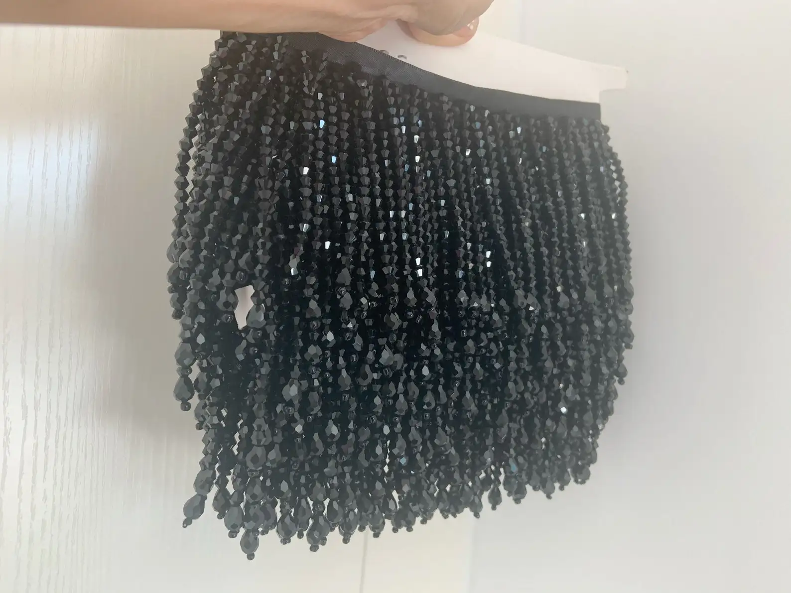 1 ярд телесного цвета с кристаллами бахромой и кисточками для танцевального