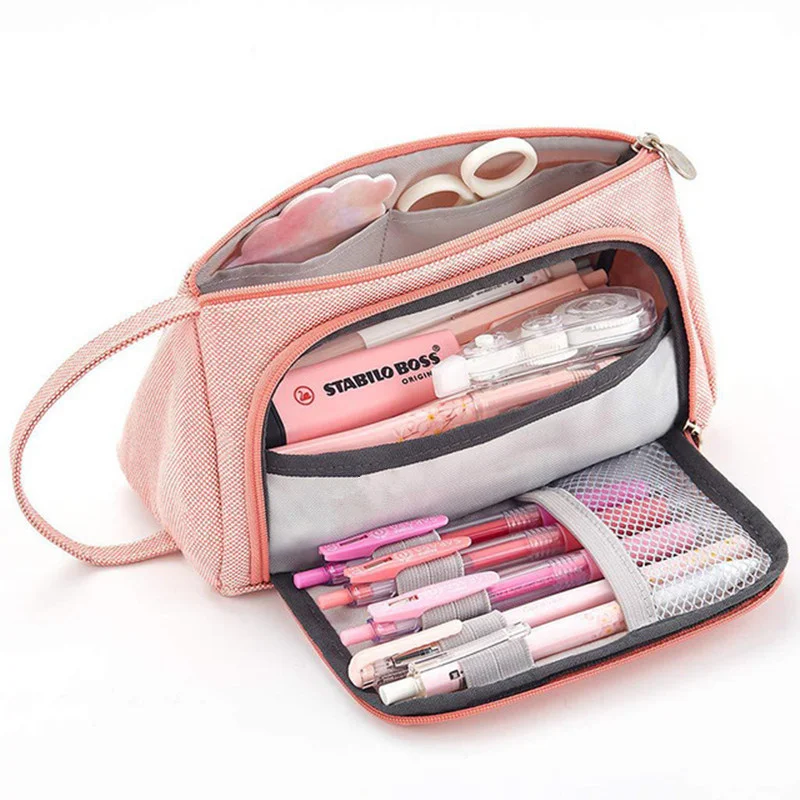 

Large Capacity Pencil Case School Students Stationery Storage Bag Supplies Box Cases Office Stationary