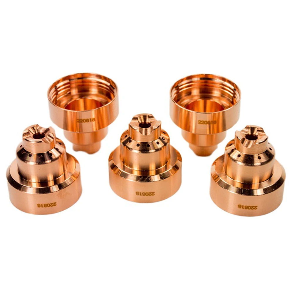 

5pcs 220818 Shield Cap Kit For Plasma Nozzles Torch Tips Cutting Consumables 45XP Plasma Electrode Drag Shield Cutting Welding