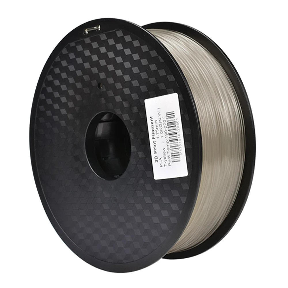 

PLA 3D Printer Transparent Filament 1.75mm 1kg Spool(2.2lbs) Plastic Filament Consumables Material for Fit Most Printers