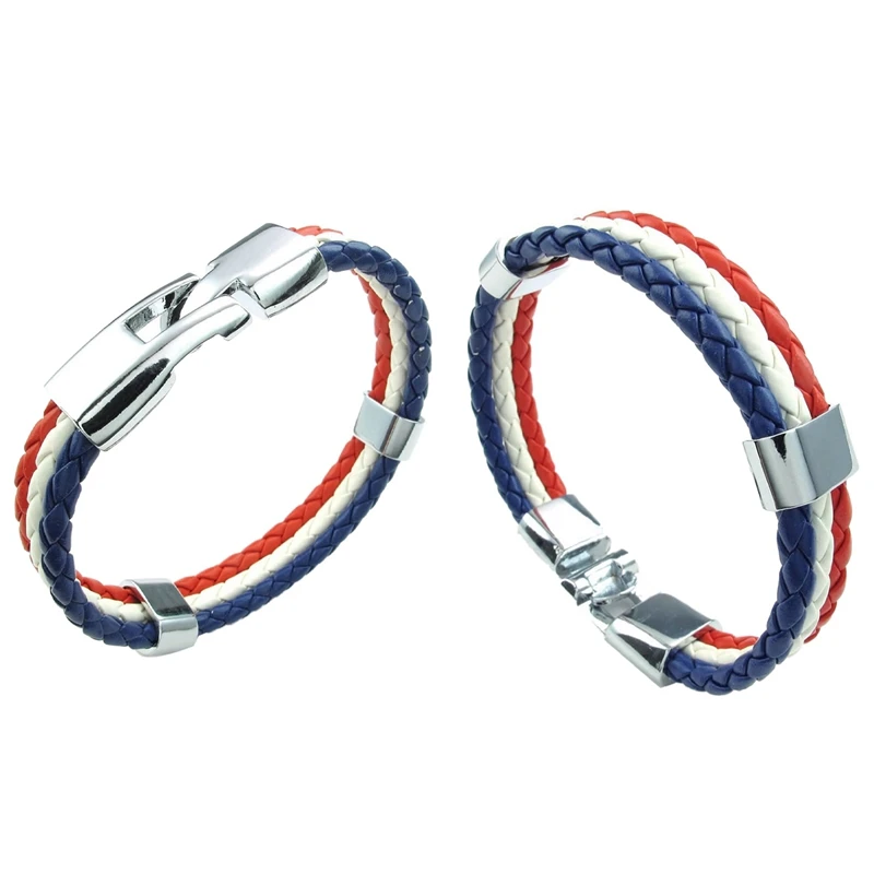 

Браслет из сплава с французским флагом, ширина 14 мм, длина 20 см и длина 21,5 см, 2 шт.