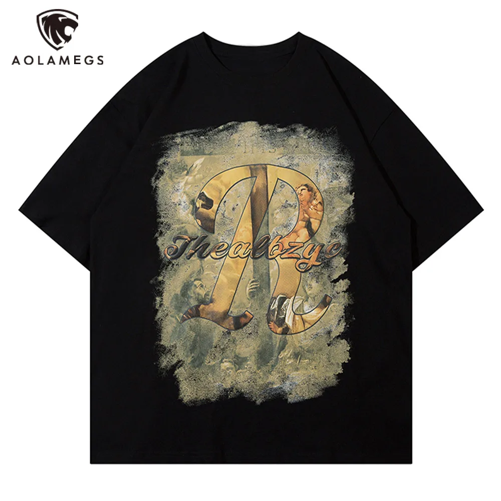 

Summer Oversized Men Tshirt Letter Print T-shirts Harajuku Hip Hop Black White Short Sleeve Tees Cotton Couple Streetwear Tops