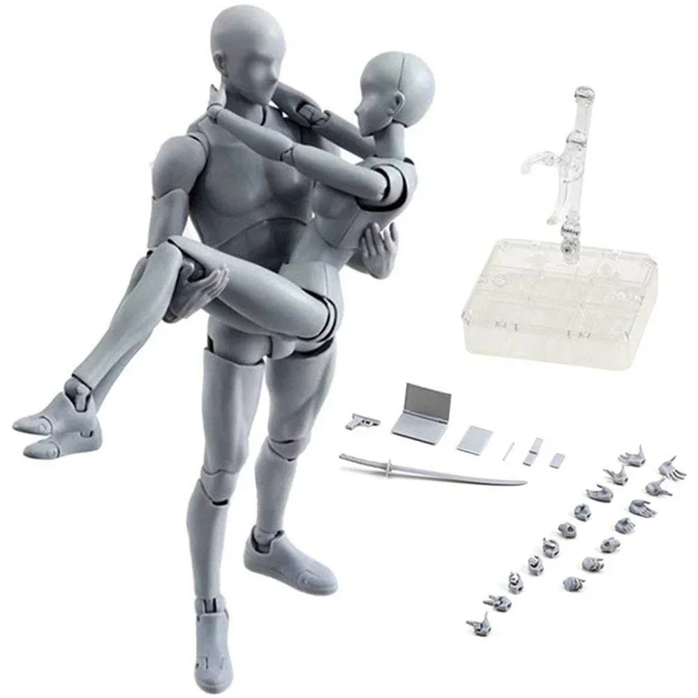 Фигурки BODY KUN / CHAN Pose Play Toys BJD Grey Color Ver. Черные коллекционные модели из ПВХ детский