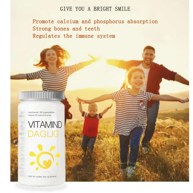 

Vitamin D3 Child Adult Promote Calcium And Phosphorus Absorption Bone Tooth Growth Prevent Osteoporosis