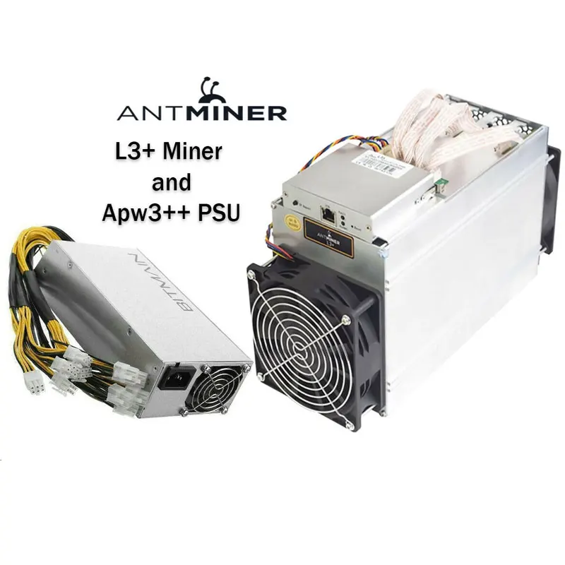 

Майнер Antminer L3 Plus, устройство для майнинга L3 + 504Mh/s с блоком питания