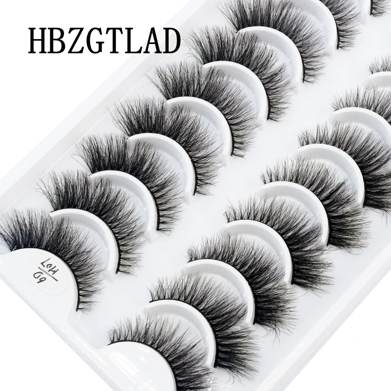 

New full 10pairs super fluffy 3D mink faux false eyelashes natural long wispy short fake eyelashes makeup beauty extension tools
