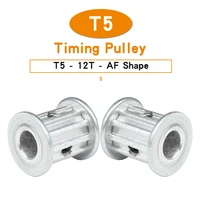 timing pulley t5 12t bore size 566 357810mm alloy wheels af shape teeth pitch 5 mm match with t5 width 1015 mm timing belt
