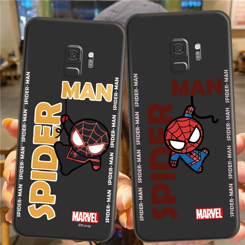 

Marvel Spider Man Q Is Cute For Samsung S9 S9Plus Soft Silicon Back Phone Cover Protective Black Tpu Case Liquid Silicon Coque