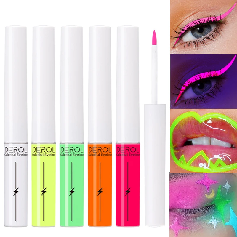

Fluorescence Eyeliner Pen 8 Colors Neon Pigment Water Liquid Eyeliner Pencil UV Light Pastels Quick Dry Eye Makeup Cosmetic