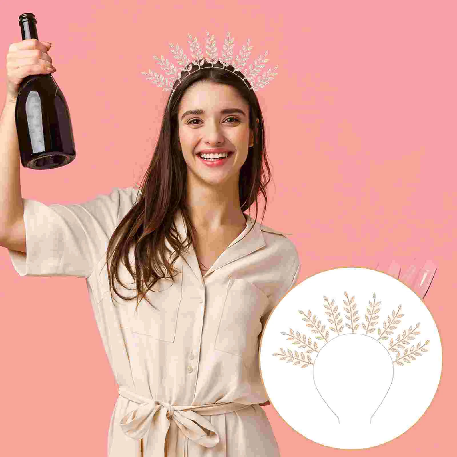 

Leaf Headband Girls Hair Accessories Bride Hairband Prom Wedding Headdress Modeling Metal Women Miss Headpiece Accessory