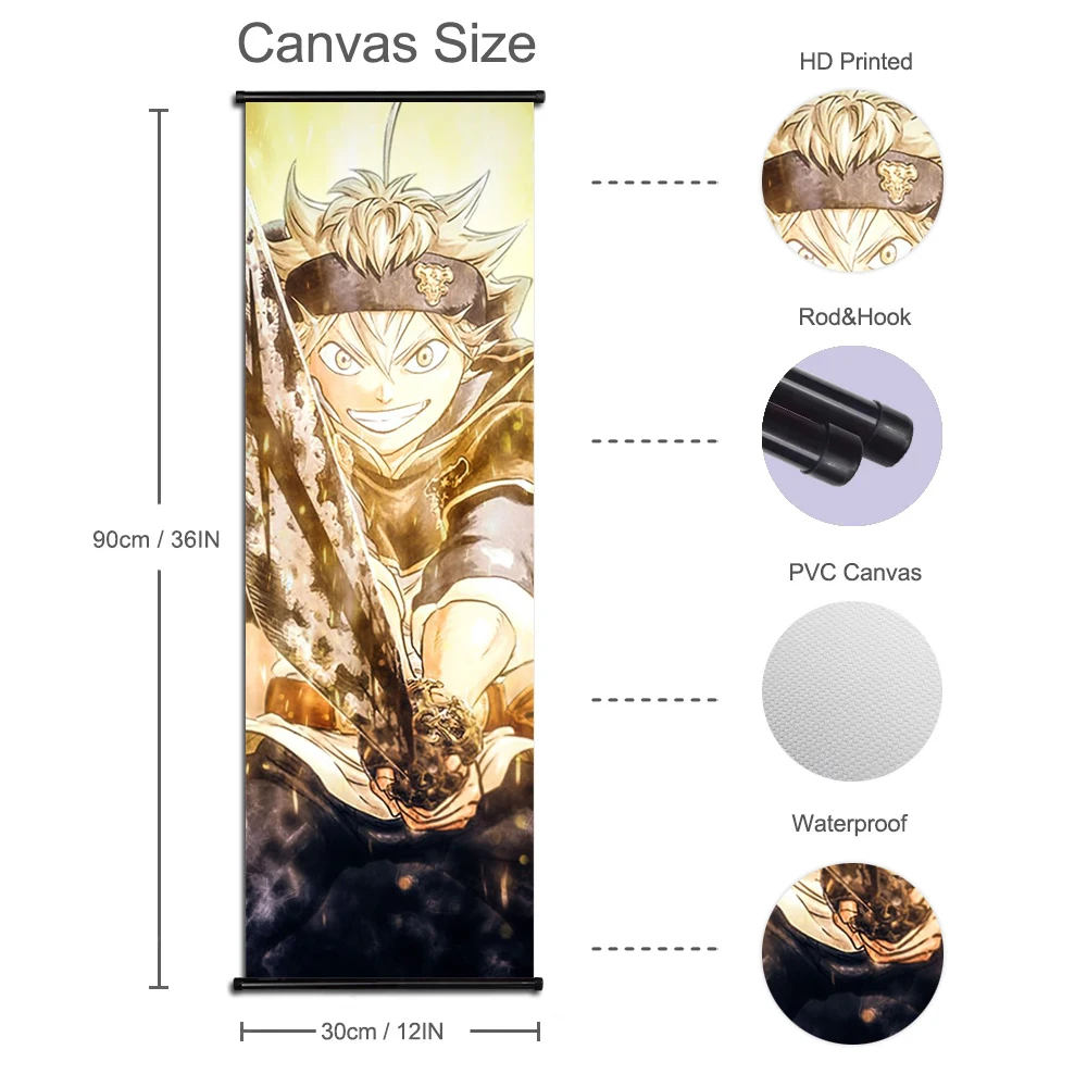 Постер Noell Silva HD Yami Sukehiro картина на стену печать черного клевера Висячие свитки