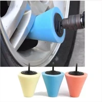 auto wheel polishing sponge used for electric drill 3inch 4inch burnishing ball polishing cone car hub buffing sponge