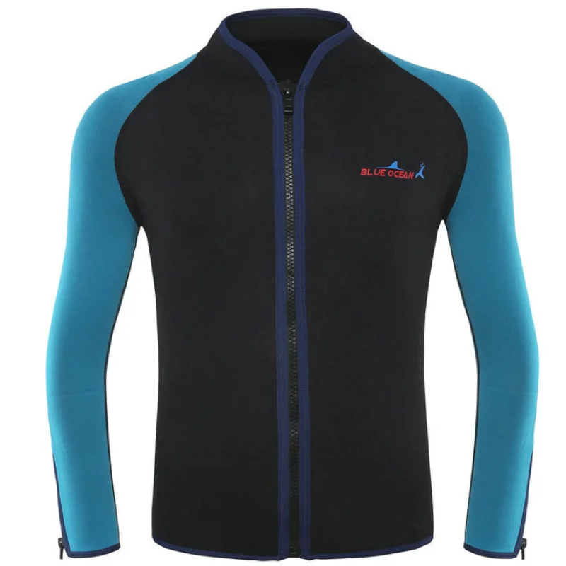 

2MM Neoprene Long Sleeve Jumpsuit Men Tops Wetsuit Scuba Diving Suit Snorkeling Shirts Winter Swim Surf WetSuits