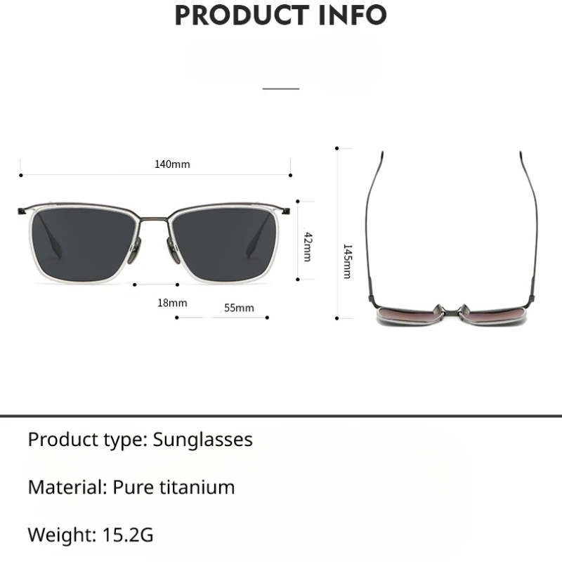 Солнцезащитные очки из чистого титана летние солнцезащитные поляризационные