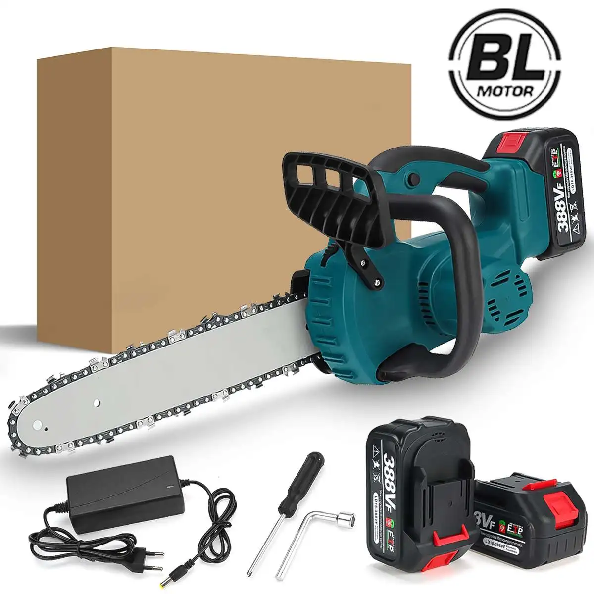 Brushless 10 Inch Handheld Electric Saw Pruning Chain Saw Portable Woodworking Cutting Tools Cordless Power Tools