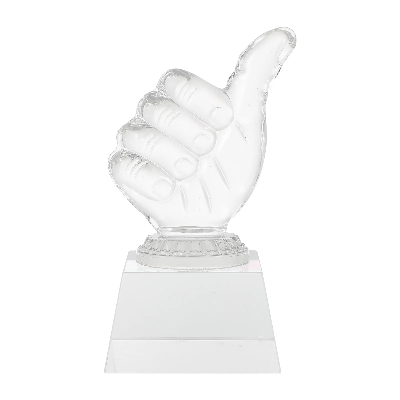 

Trophy Medal Transparent Prize Decorative Award Hand-shaped Crystal Supply Glass Figurines