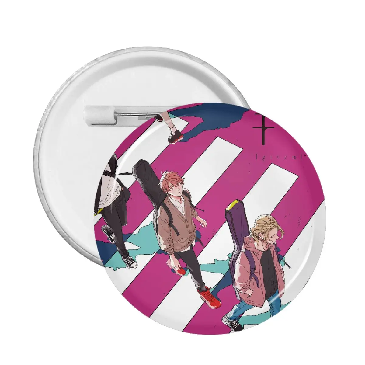 

59mm Given Anime Music Soft Button Pin Novelty Badge Satou Mafuyu Kaji Akihiko Pins Brooch for Clothes Anime Accessories