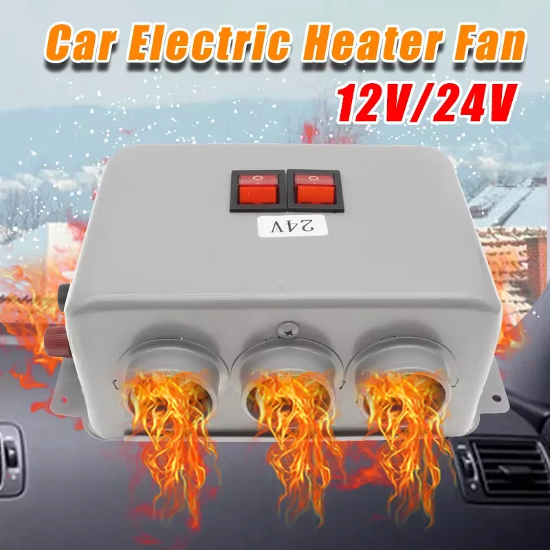 

24V 800W Car Heater Cooling Heating Fan Portable Dryer Windshield Defogging Demister Defroster Trucks Boat