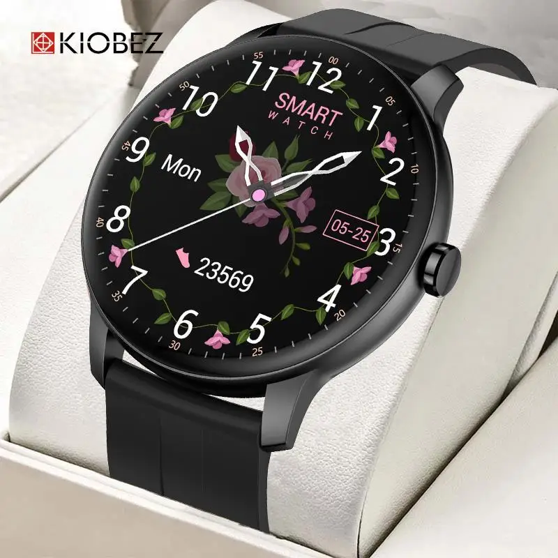 

Новинка 2022, Смарт-часы KIOBEZ для мужчин, фитнес-трекер с сенсорным экраном, мужские часы, мужские Смарт-часы с вызовом для женщин, для Android и ios
