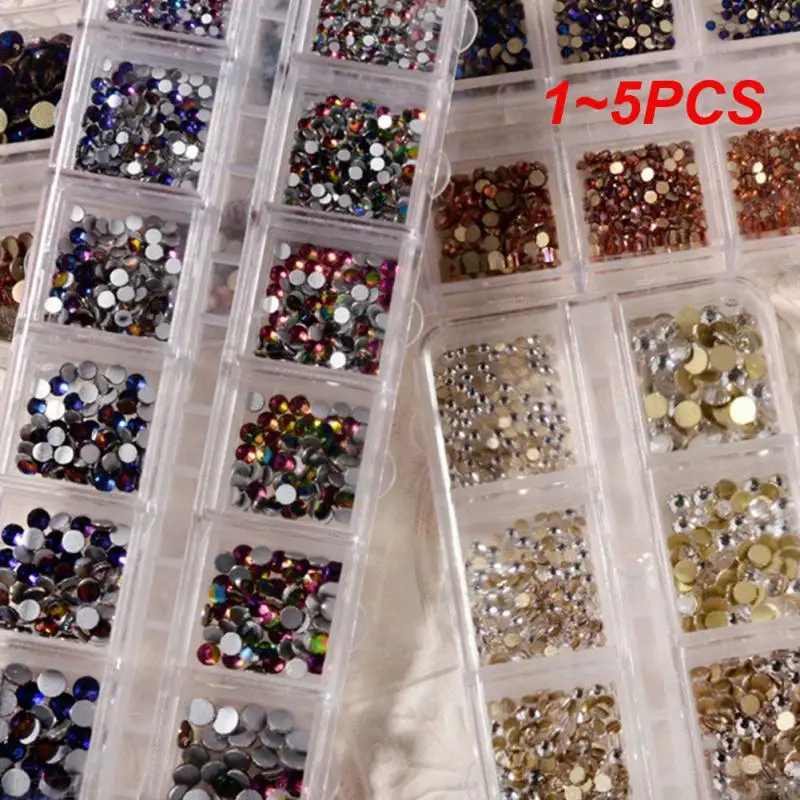 

1 ~ 5 шт. сетки/коробка, искусственные подвески для ногтей, кристаллы, красочная задняя сторона, искусство ногтей, маникюр, сделай сам