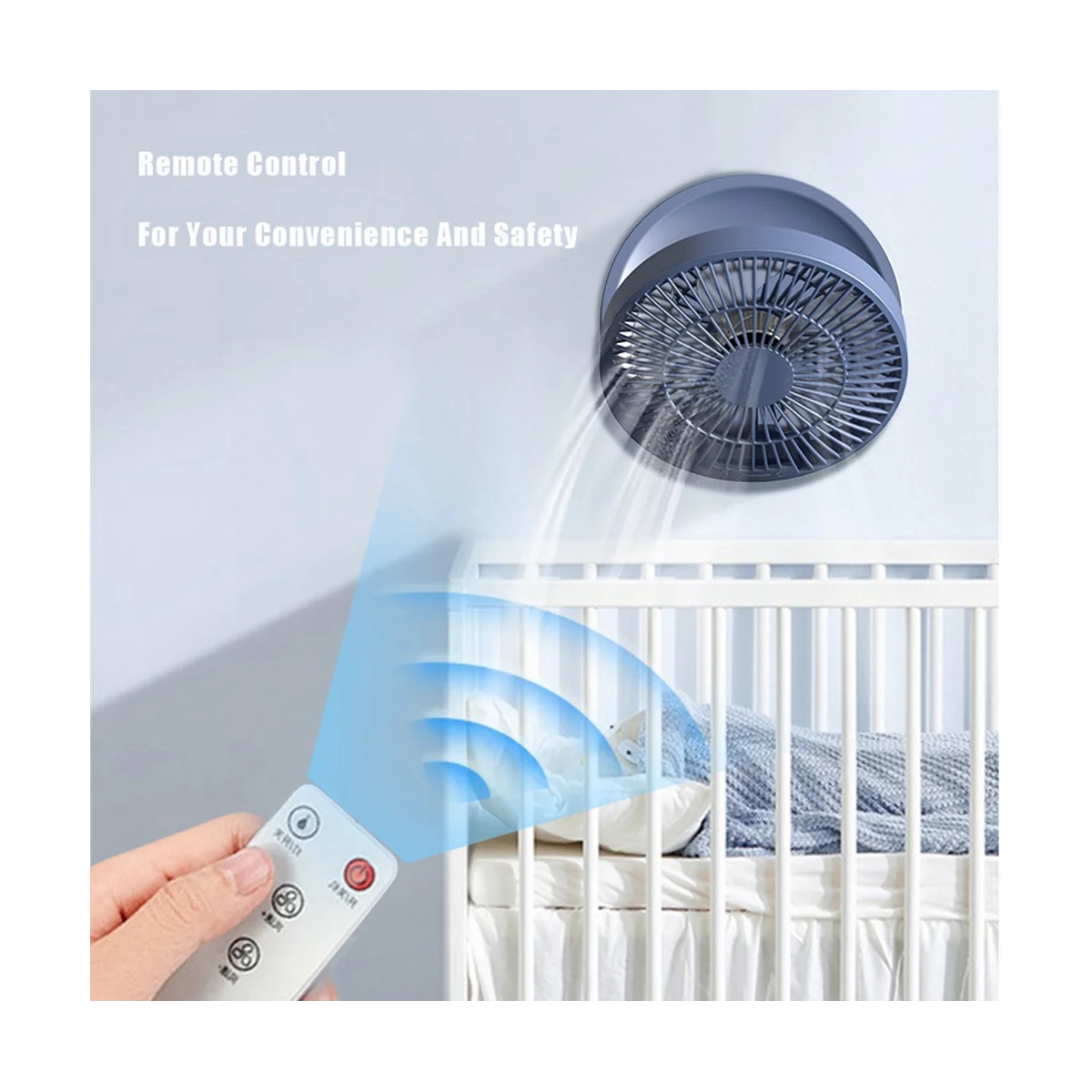 Складной портативный вентилятор с зарядкой через USB 4000 мАч настольный