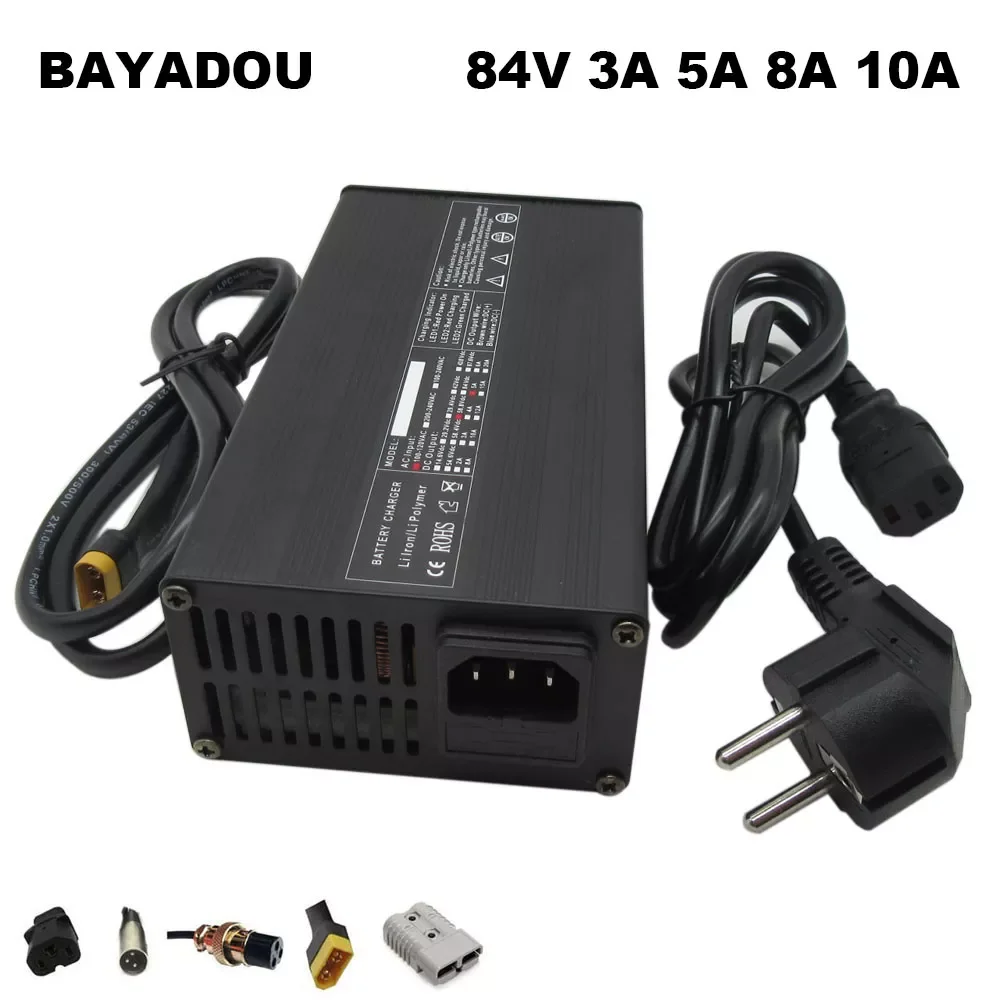 

72V 3A 4A 5A 8A 10A Lithium E Bike Charger 20S 72 Volt 84V Li ion Motocycle Forklift RV Boat Ebike Charger