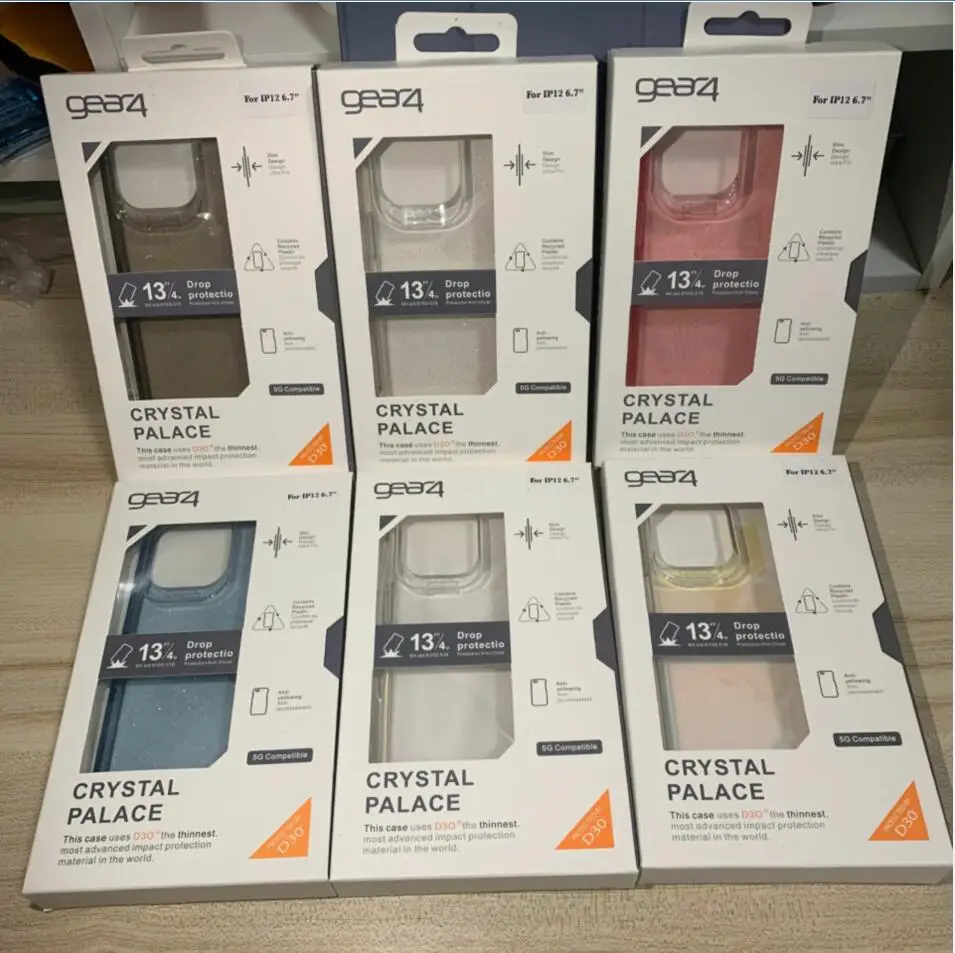 Original Gear4 Crystal Palace glitter Case D30 Drop Impact Protection Cover For iPhone 12 13 14 Pro iPhone 12 13 14 Pro MAX