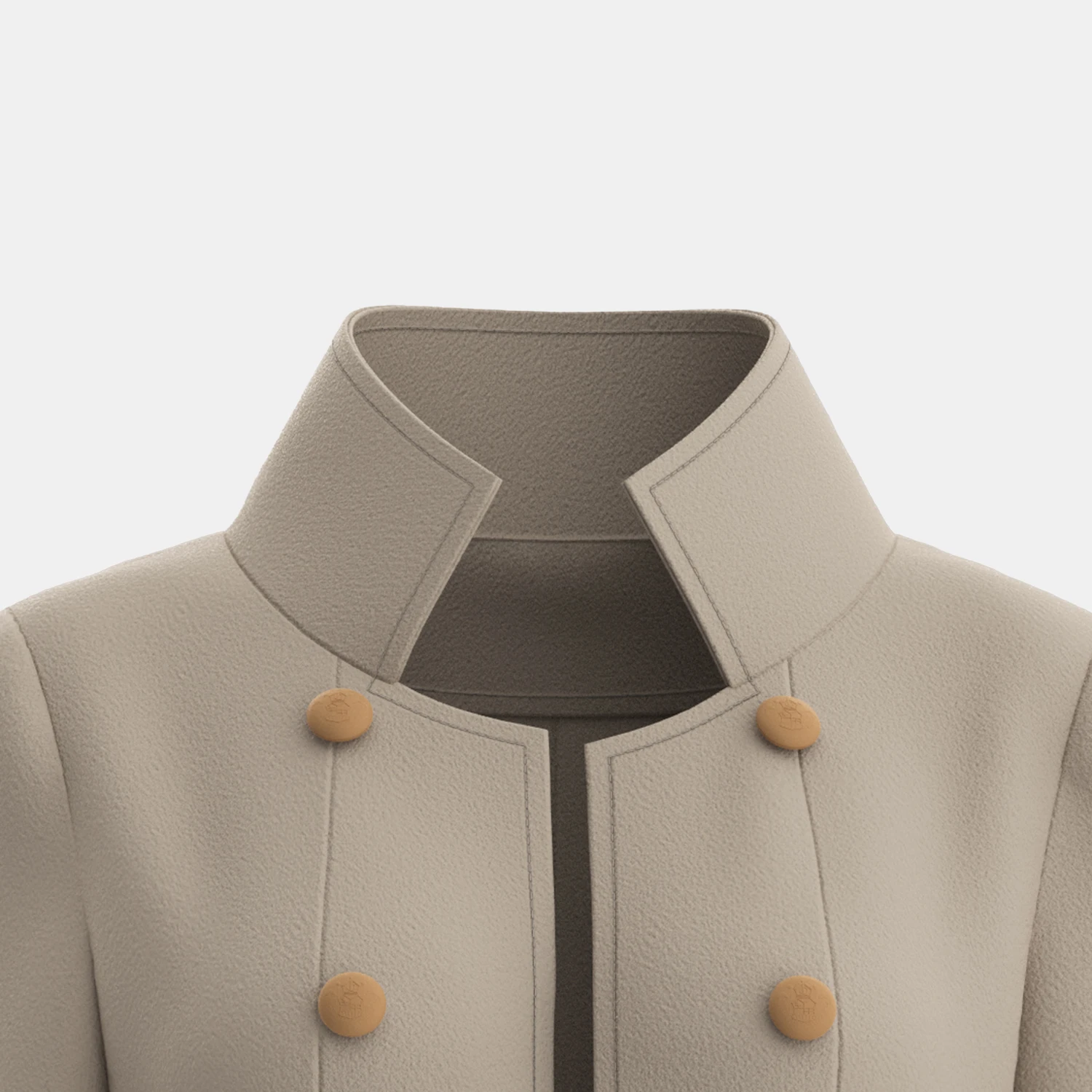 Mia Muse Women'S Coats Winter Decent Khaki Single Breasted Long Sleeve Stand Collar Retro Casual Elegant Workwear