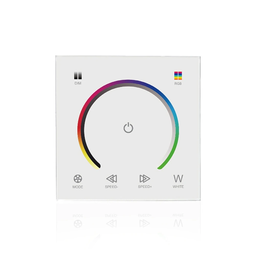 

86 Sty Touch Panel Switch DC12V 24V Controller Light Dimmer Single Color/CT/RGB/RGBW LED Strip Wall Switch(MB08)