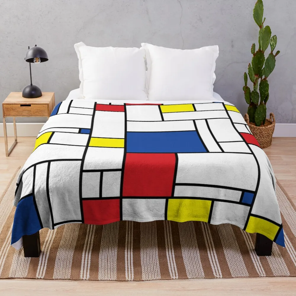 

Mondrian Minimalist De Stijl Modern Art II  fatfatin Throw Blanket