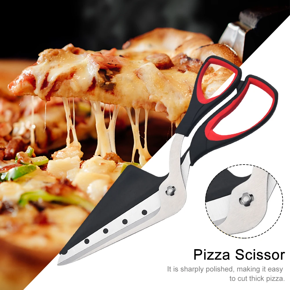 Creative Kitchen Cutter Pizza Scissor Removable Pancake Slicer Steak Cooking Multifunctional Sharp Blade Stainless Steel BBQ NEW