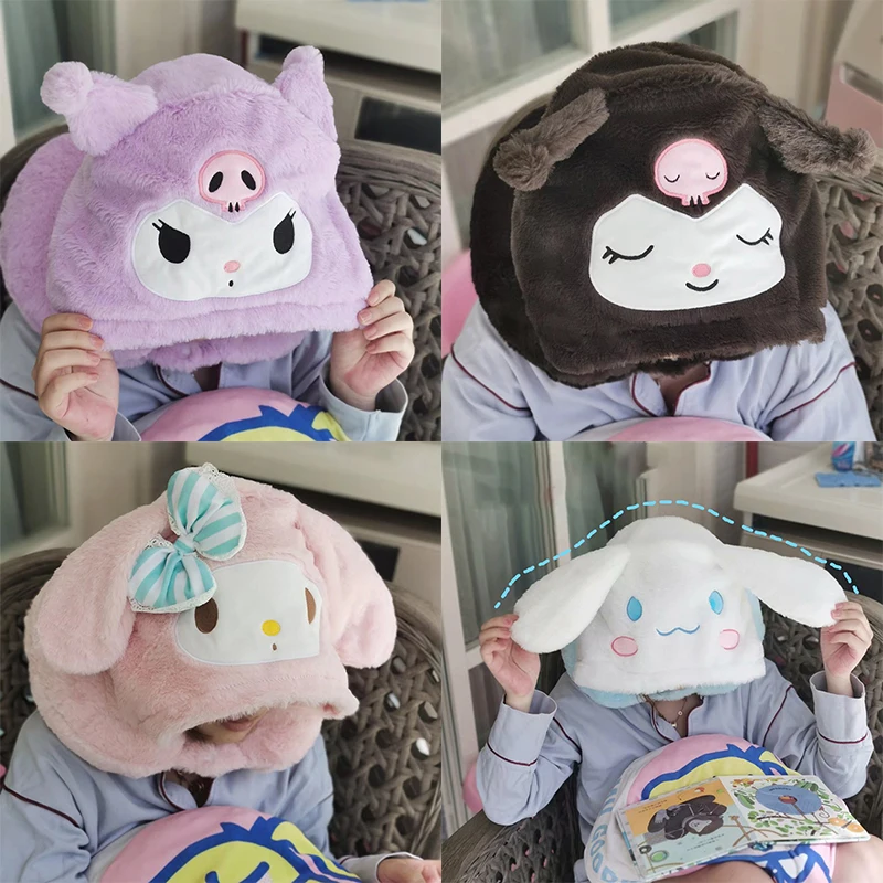 

Kawaii Japanese Character Plush Scarf Cute KT Cat Cartoon Anime Soft Wool Knitted Scarf Girl February 14 Valentine's Day Gift