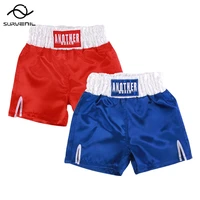 mma shorts red blue muay thai shorts children boys girls boxing training grappling kickboxing pants martial arts accessories
