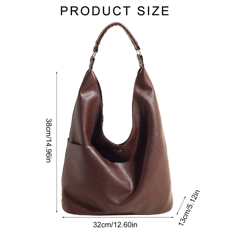 Повседневная сумка с напуском из мягкой искусственной кожи большая на плечо в