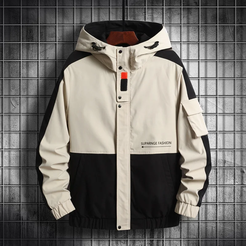 Japanese Autumn 2022 Workwear Jacket Men's Trend Casual Hooded Jacket Loose Tide Brand Top Jacket men's top coat men's winter