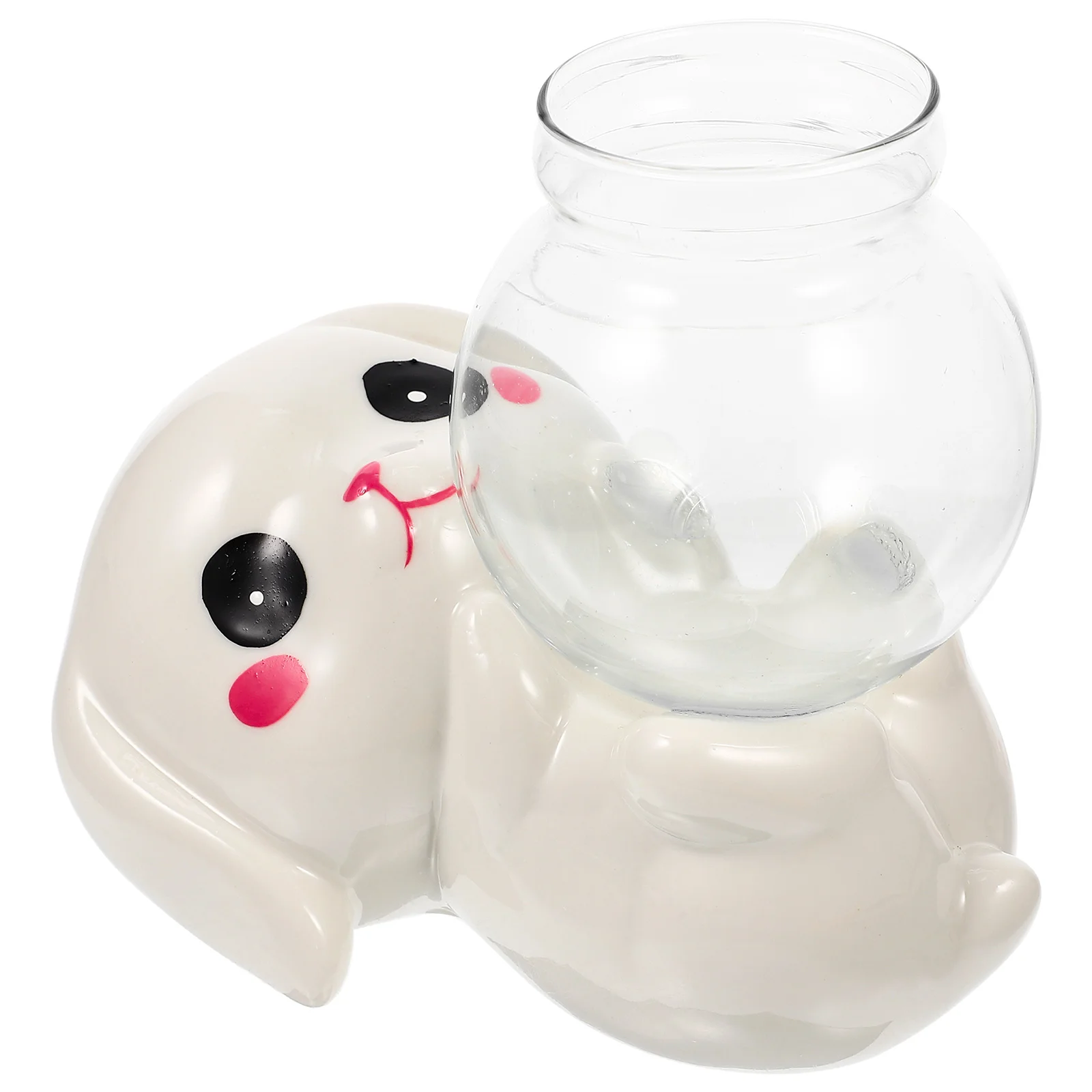 

Vasesglass Vase Home Decorbunny Modern Flower Delicate Flowers Decorative Centerpieces Rabbit