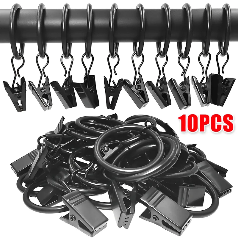 

10PCS Curtain Clip Iron Made Curtain Clips Multicolor Buckle Clip Retro Classic Drapes Tie Buckles Modern Curtain Accessories