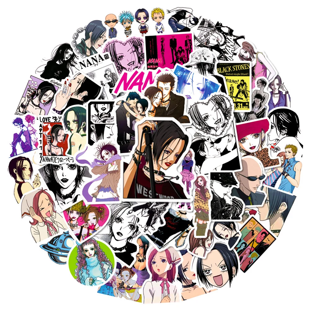

10/30/50pcs Cool Anime NANA Stickers Cartoon Decals Laptop Fridge Luggage Phone Notebook Waterproof Sticker for Kids Classic Toy