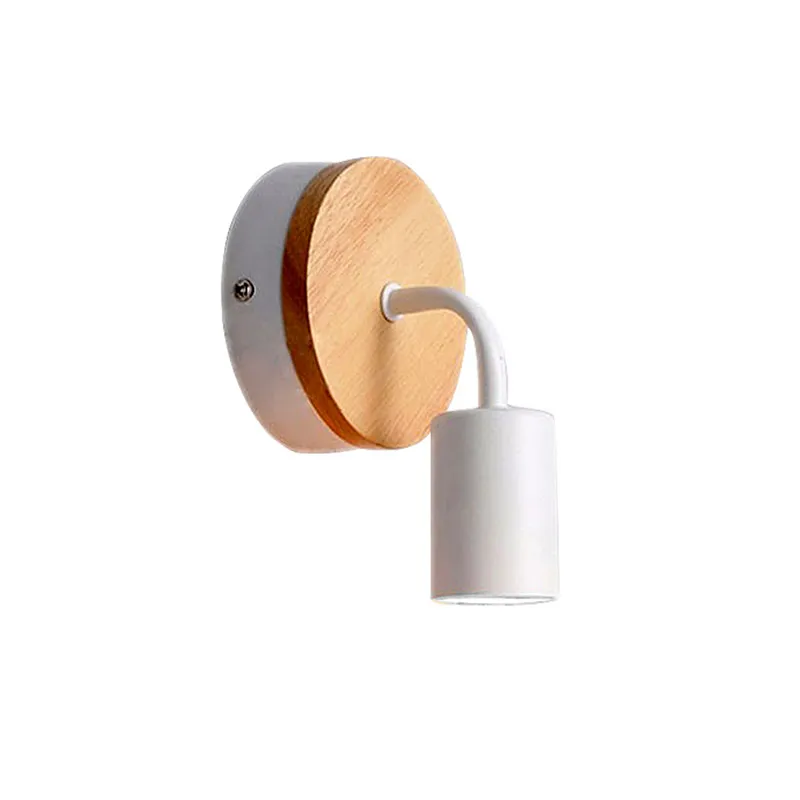 

Винтажный настенный светильник E27, прикроватный Ретро светильник из дерева в скандинавском стиле, комнатное бра для спальни, гостиной, домашнего декора