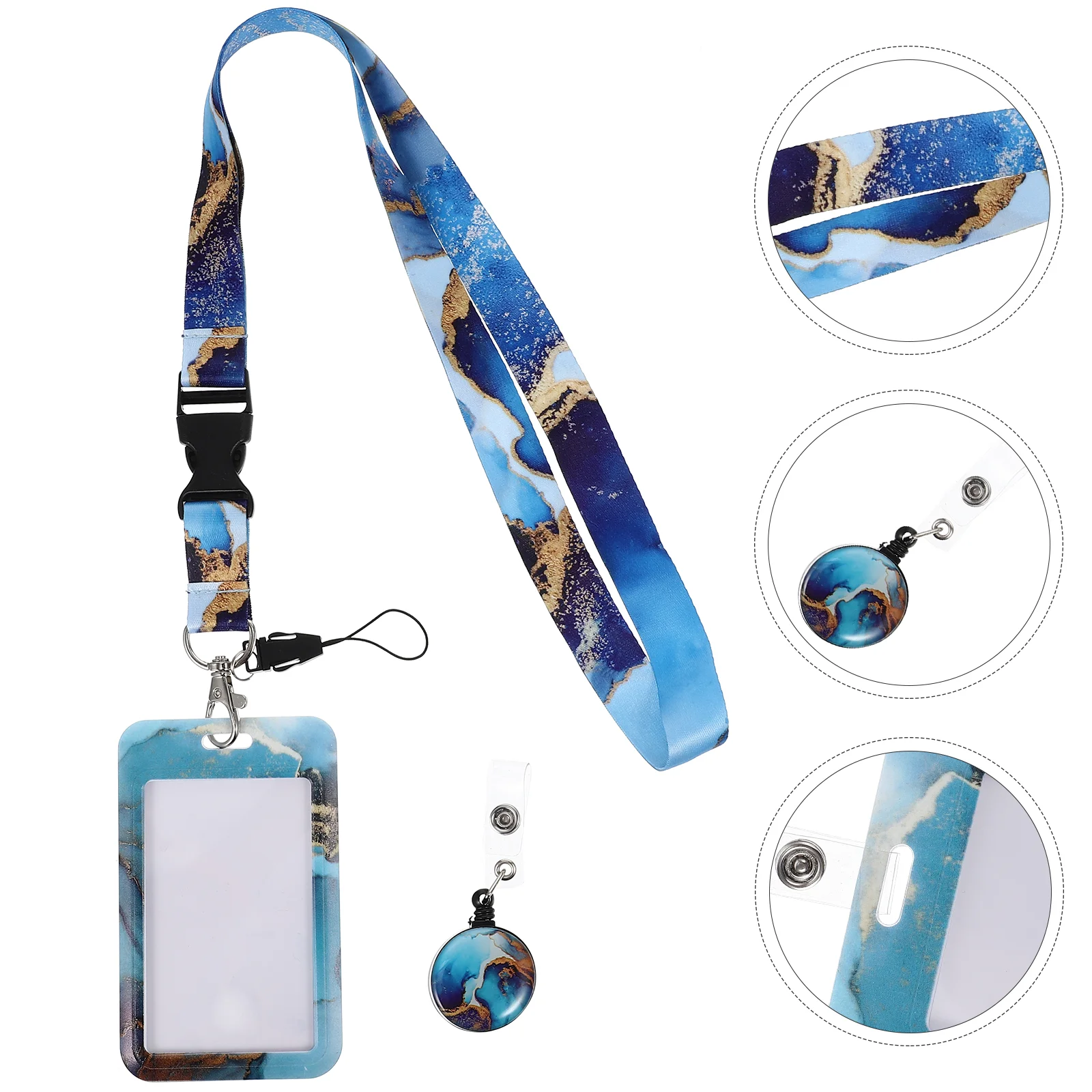 

Label Set ID Card Holder Office Business Stand Badge Sleeve Cloth Clear Name Tags