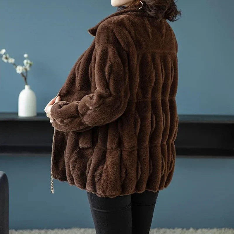 Осень-зима 2022 пальто новая женская короткая куртка из норкового бархата топ