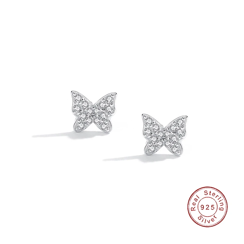 

Женские серьги-гвоздики в виде бабочки, из серебра 925 пробы