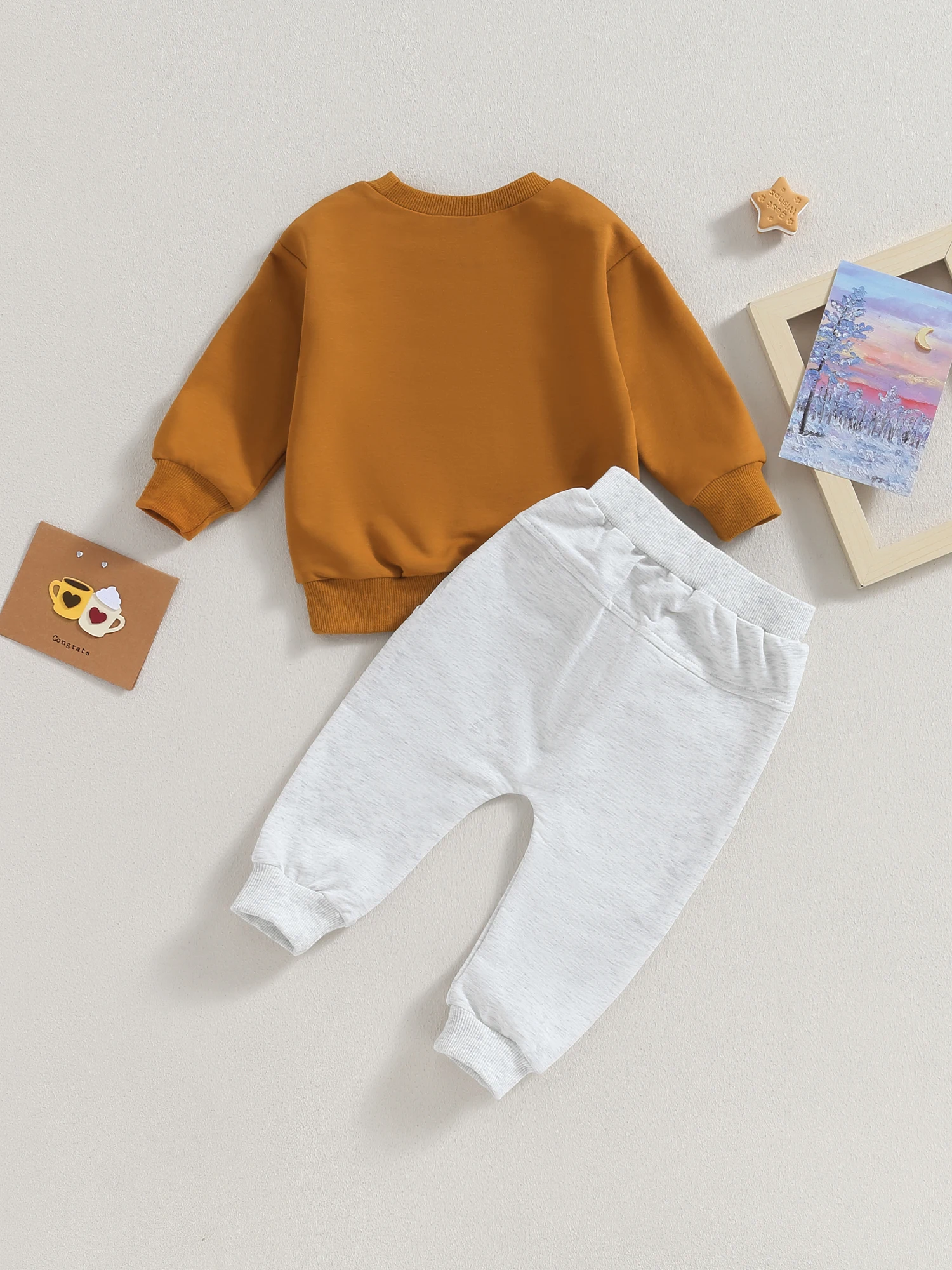 

Baby Boys 3PCS Clothing Set Long Sleeve Hoodie Pants and Hat - Adorable Fall Outfit for Newborns